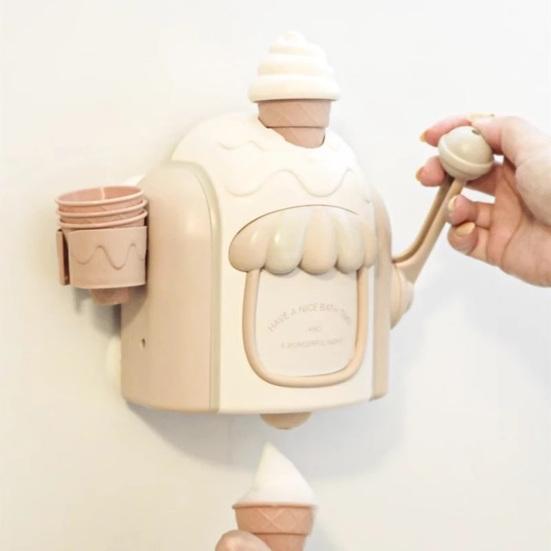 Пеногенератор для мороженого Игрушка для ванны для малышей Машина для пузырей для ванны Мальчики Девочки Пузыри Мороженое Пенообразование Игрушка для душа Набор для игры в торт