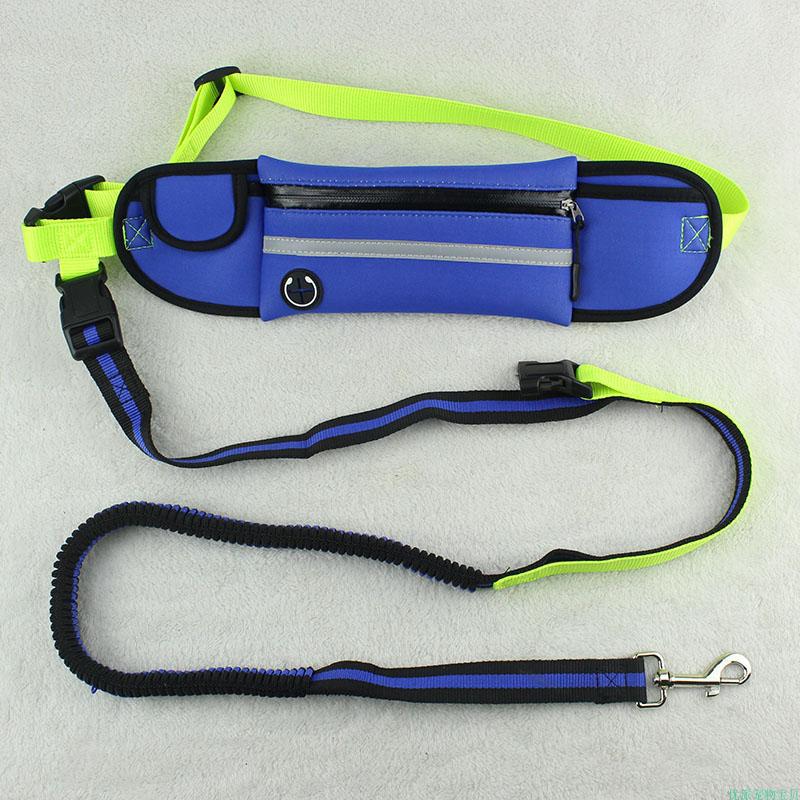 Reflective Waterproof Pet Running Waist Bag with Traction Rope