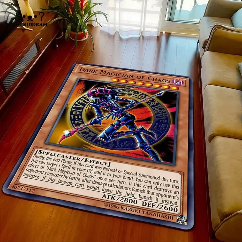 Yu-Gi-Oh Blue Eyes White Dragon Anime Carpet Cartoon Floor Mat for Living Room and Bedroom Decorative Area Rug Perfect Gift