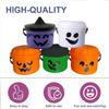 Halloween Candy Bucket Mini Trick or Treat Candy Holder with Handle Small Pumpkin Ghost Bucket for Halloween Party Supplies