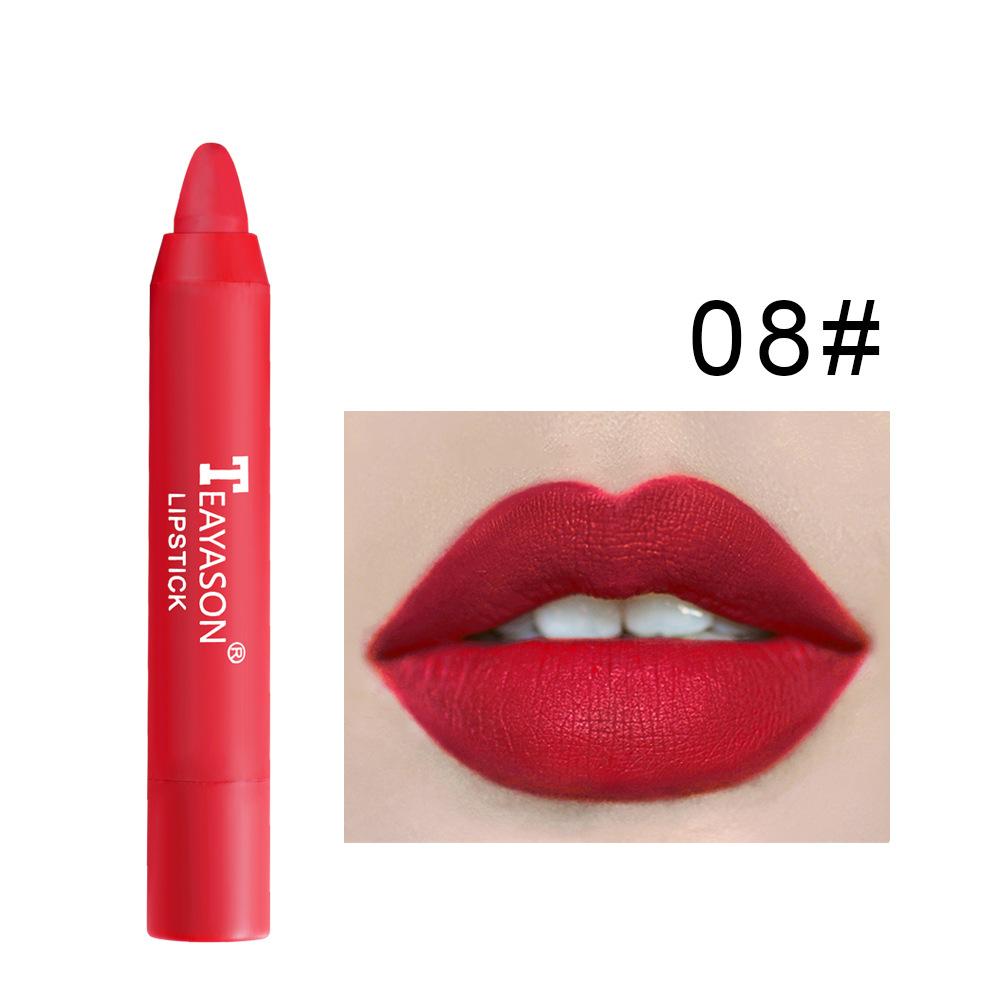 TEAYASON Nude Velvet Matte Lipstick Long Lasting Moisturizing Lip Crayon High Pigment Rotate Lipsticks Pen Woman Cosmetics