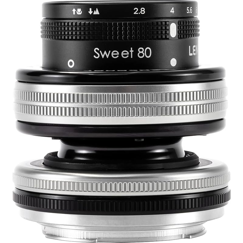 Объектив Lensbaby Composer Pro II Tilt с линзой Sweet 80 мм, байонет Nikon F, фокусное расстояние 80 мм, F2.8, совместим с полнокадровыми камерами [Официальный продукт для внутреннего рынка]