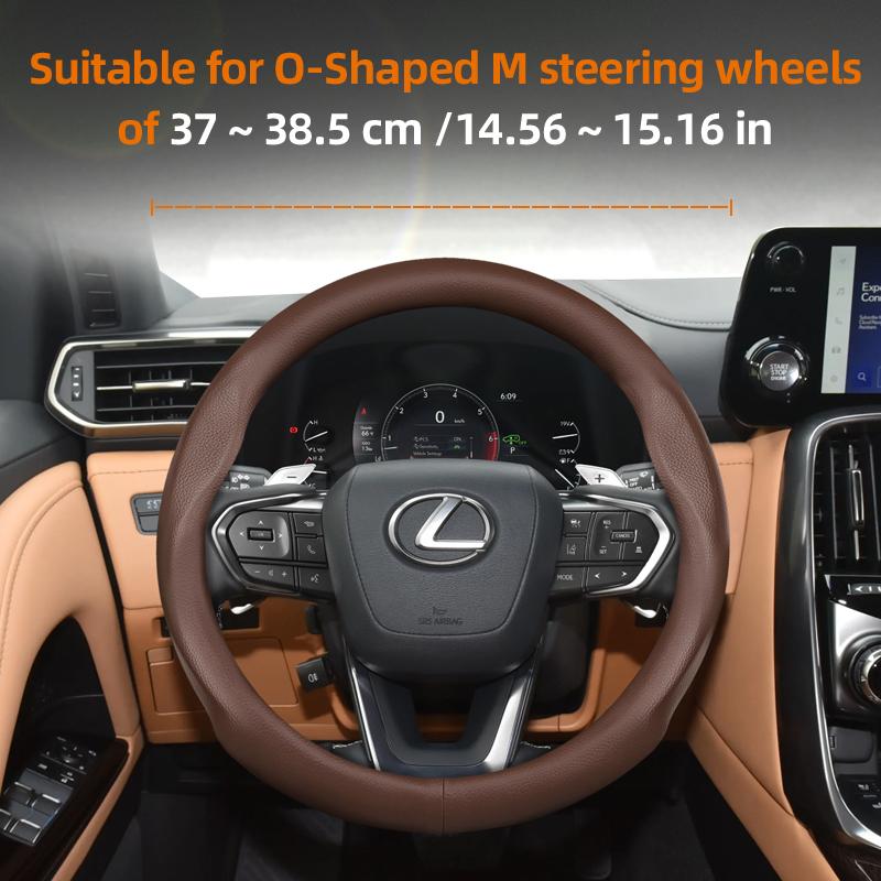 Suitable for Lexus Ultra-Thin Breathable Leather Steering Wheel Cover Suitable for Is250 Gs300 Lx 570 Nx Is350 2019 Es350 Gx460 Is 300 Ls400 QY5