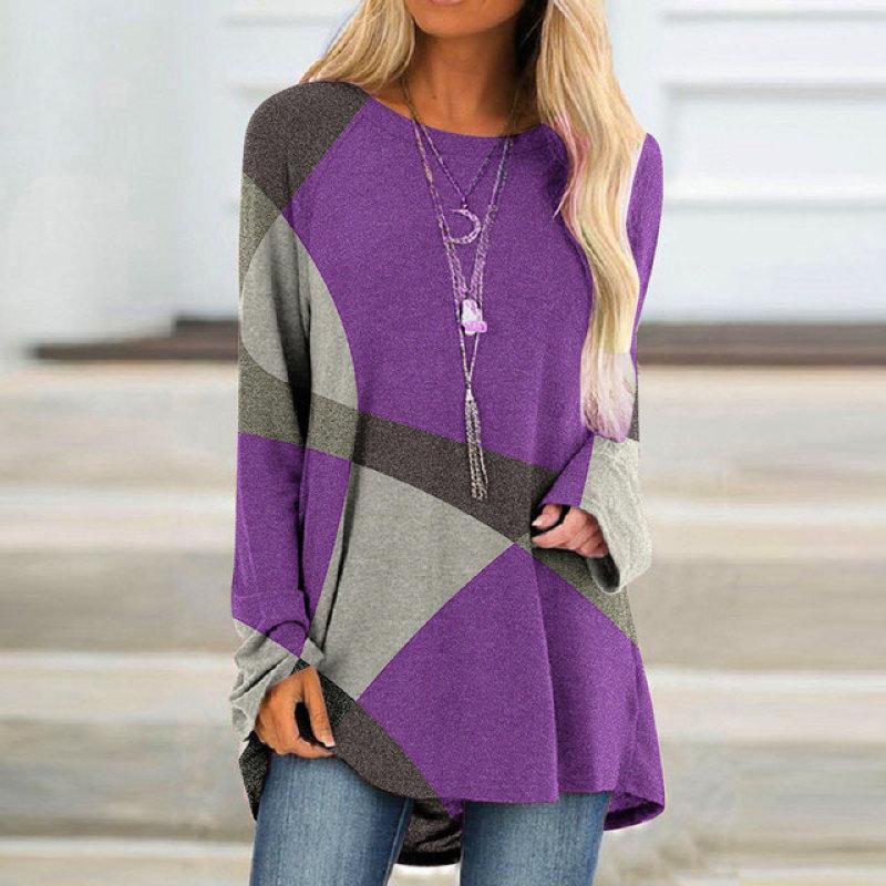 Женский базовый свободный топ с круглым вырезом и длинными рукавами, дышащий пуловер с длинными рукавами, повседневная футболка в стиле Харадзюку