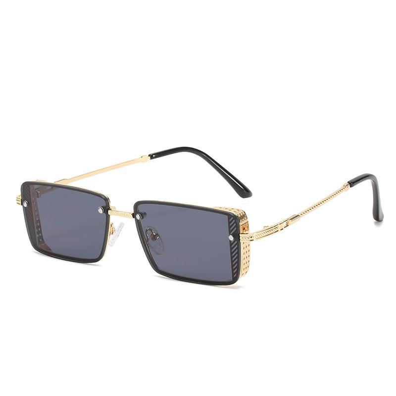 New punk metal small square frame fashion modern women's sunglasses ins sunglasses personalized square glasses