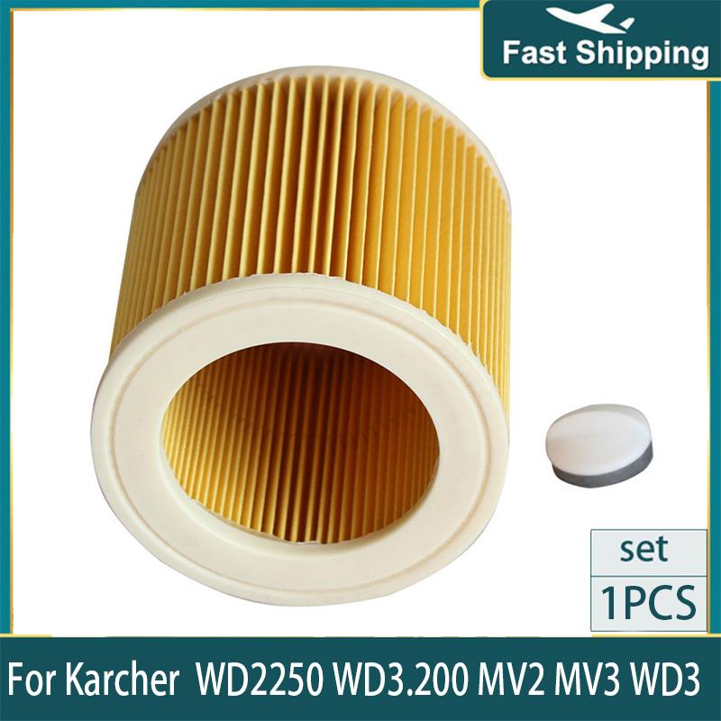 Wet Dry Hepa Filter for Karcher Vacuum Cleaner A2004 A2054 A2204 A2656 WD2.250 WD3.200 WD3 Cartridge Filter  Replace Parts