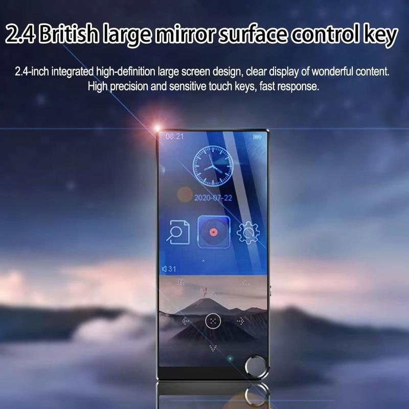 Bluetooth 5.0 Lossless MP3 музыкальный плеер HiFi портативный аудио Walkman с FM/электронной книгой/диктофоном/MP4 видеоплеером 2,4-дюймовый экран