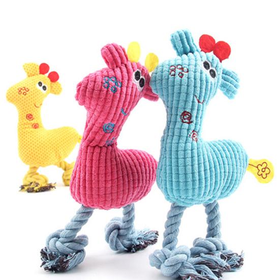 Домашние собаки Щенок Пушистый Плюшевый Форма Оленя Коренные Зубы Жевание Пищалка Звук Игрушка