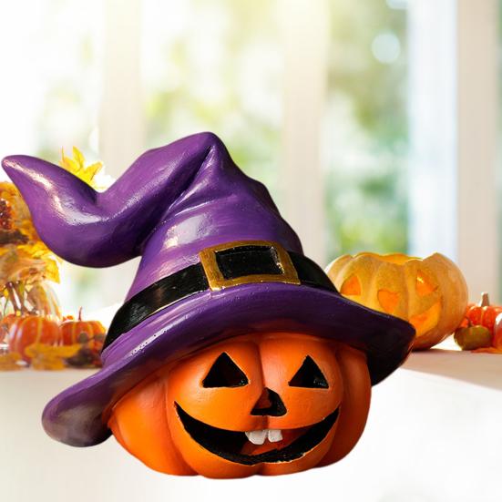 В помещении На улице Хэллоуин Тыква Украшение Дизайн Шляпы Ведьмы Ретро Милая Фигурка Тыквы Настольное Фестивальное Украшение