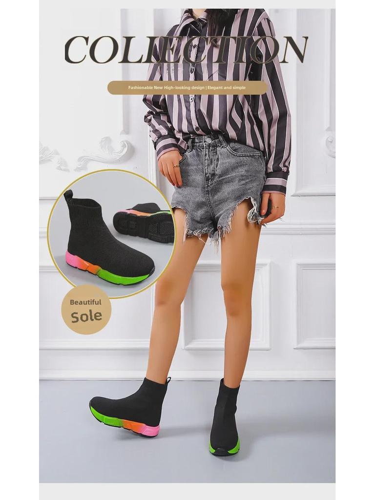 Large Size Ultra-Light Polyurethane Woven Sneakers - Round Toe, Colorful, Fashionable, Casual Flat Heels