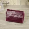 CONTACT'S Genuine Leather Women Wallets Short Bifold Wallet With Coin Purse Card Holder Small Money Bag