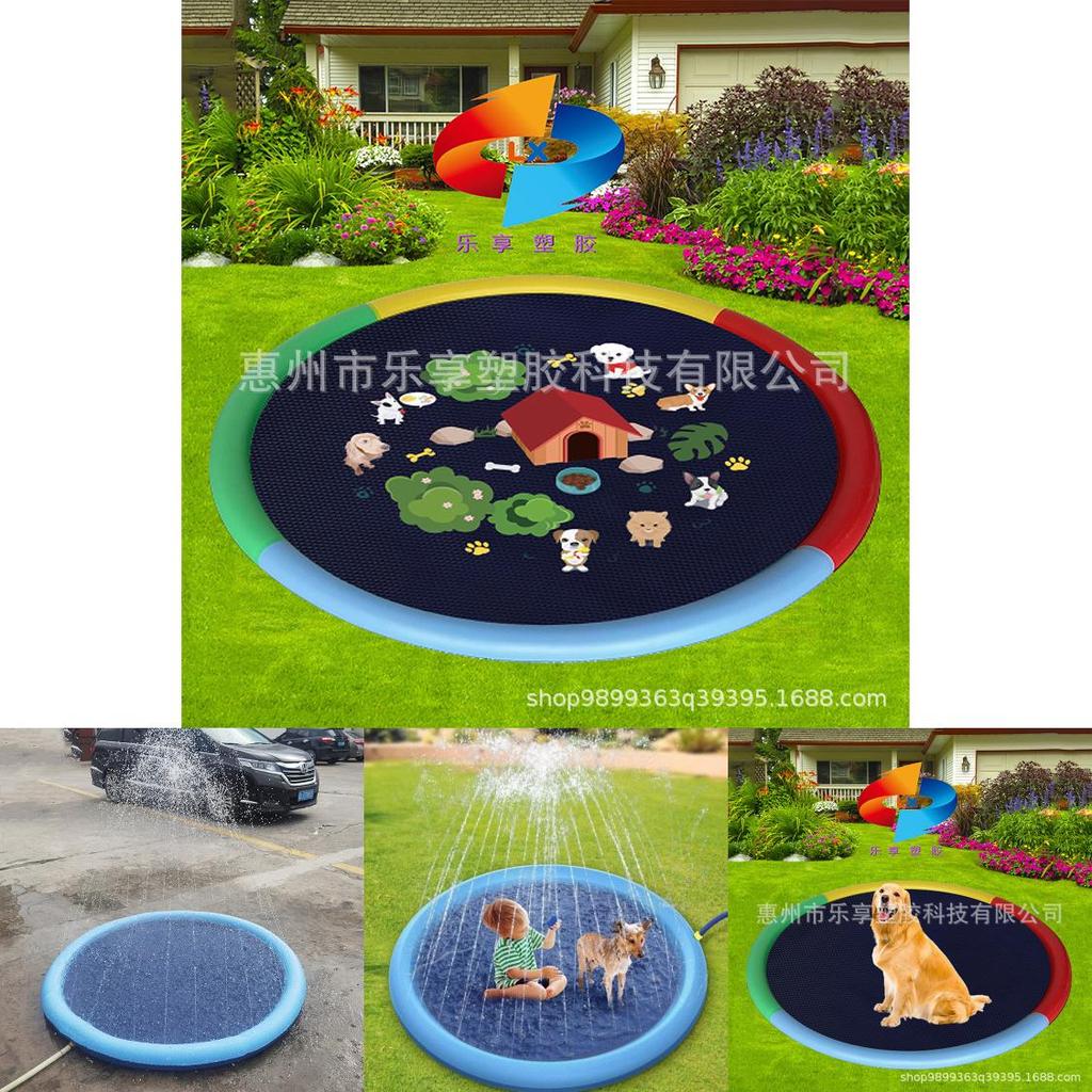 Colorful Pvc Pet Splash Pad Fun Summer Water Play Mat For Children And Dogs