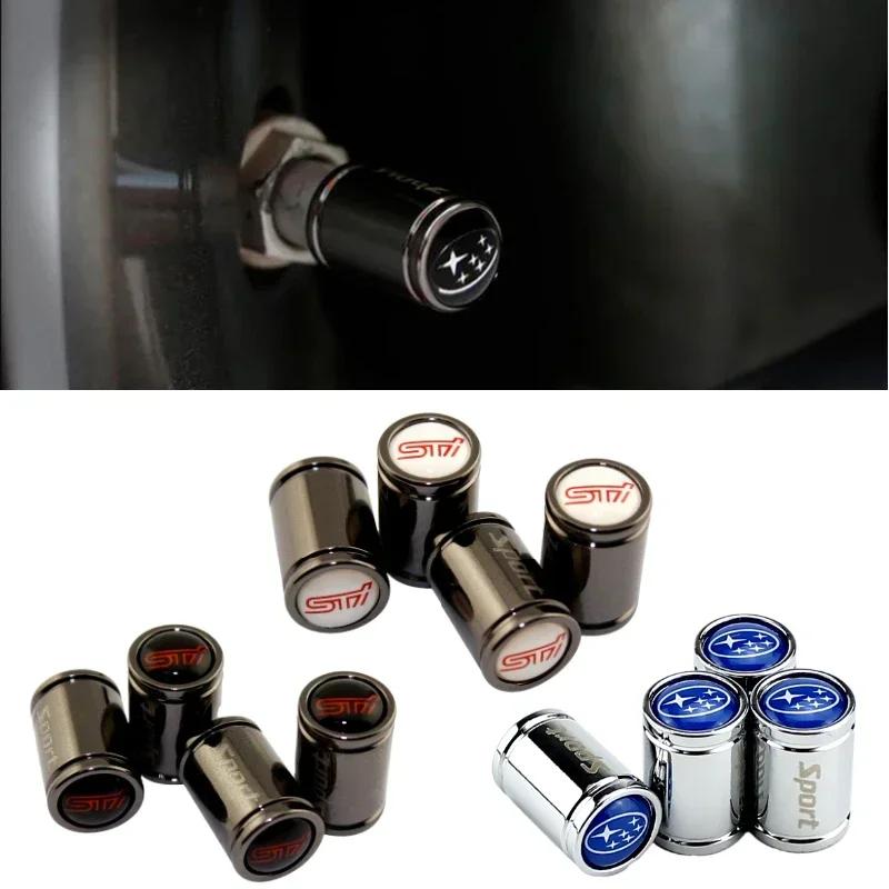 for Subaru STI Logo Forester XV Outback Impreza WRX Legacy BRZ Tribeca 4PCS Car Accessories Tire Valve Wheel Stem Cap Air Cover ge3