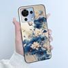 Чехол для ZTE Blade V50 Vita Черный ТПУ Силикон Роскошный Милый Крутой Цветочный Чехлы для Телефона для Blade V 50 Vita V50Vita Бампер Мягкое Покрытие