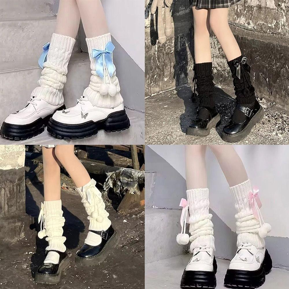 Lolita Knitted Leg Warmers Thermal Slouchy Leg Warmers Cute Leg Covers