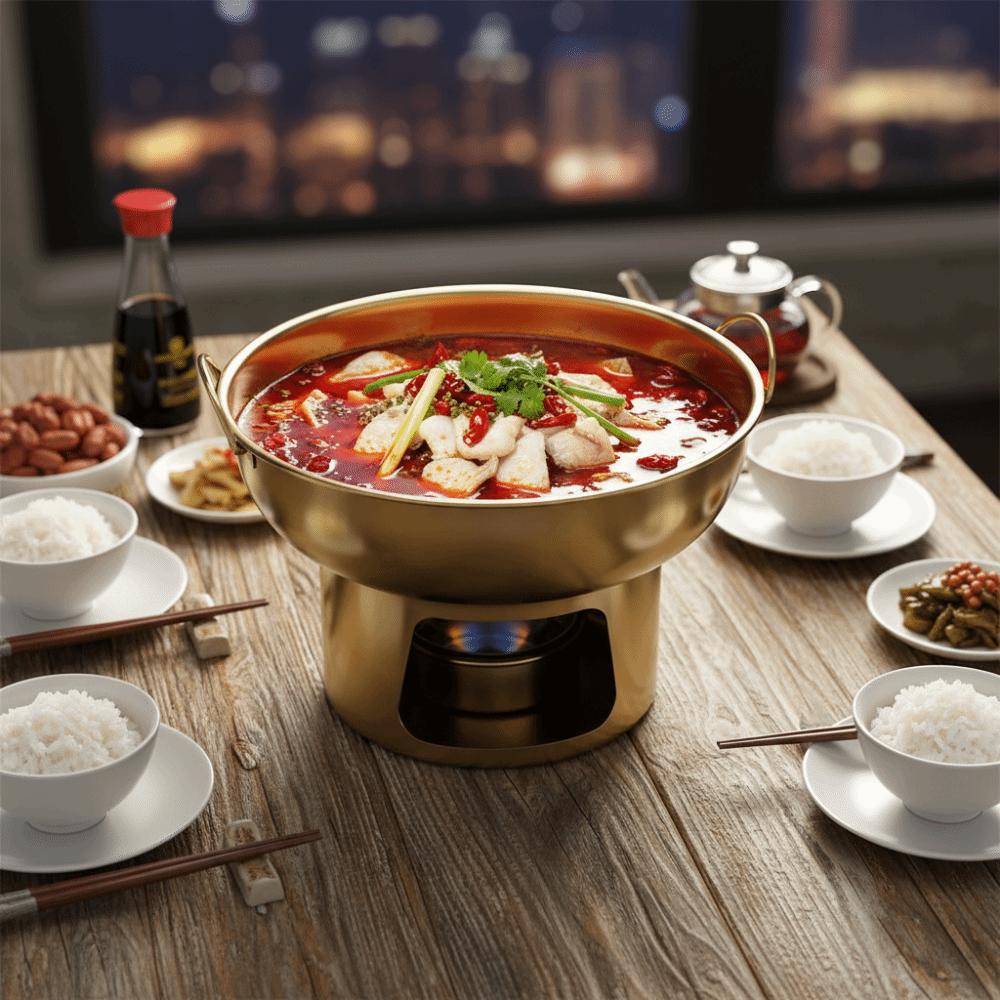 Double Ear Dessert Hotpot Thickened Charcoal Hot Pot Trendy Tom Yum Hot Pot Restaurants