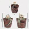 Creative Plants Pot with City of Sky Flowerpot Combination Resin Succulent Plant Pot Home Garden Decoration Plants Holder
