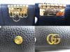 Оригинальный GUCCI Double G GG Черная Кожа Золото H/W 6 Фото Брелок #b092 Открытая коробка