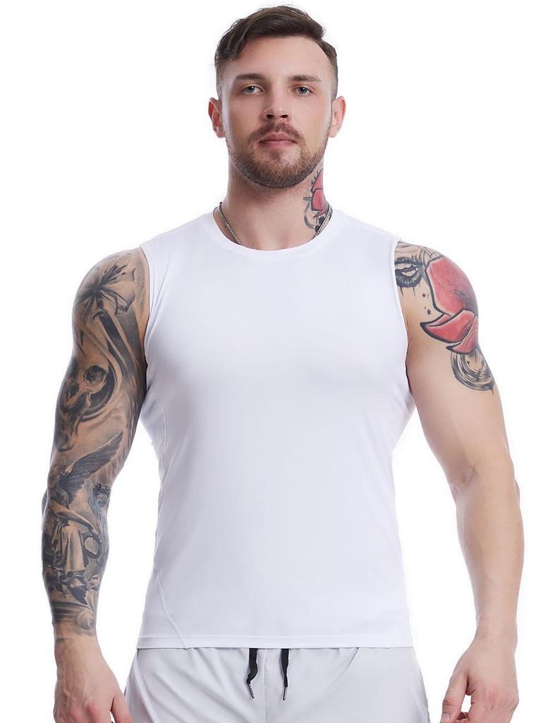 Men's Quick-Dry Silk Grid Sports Vest: Spring/Summer Base Layer for Training, Running, and Basketball