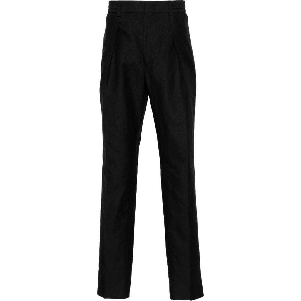 FENDI Pleated Straight Leg Tailored Trousers FB0767AR9DF0QA1