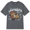 Funny Capybara Cartoon Printed Tshirt Unisex Unisex Casual Loose Short Sleeved Tshirt Summer Stree Casual Harajuku Unisex T Shirts