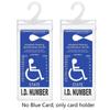 Handicap Parking Placard Holder, Transparent Disabled Parking Permit Placard Protective Holder Cover (Set of 2)