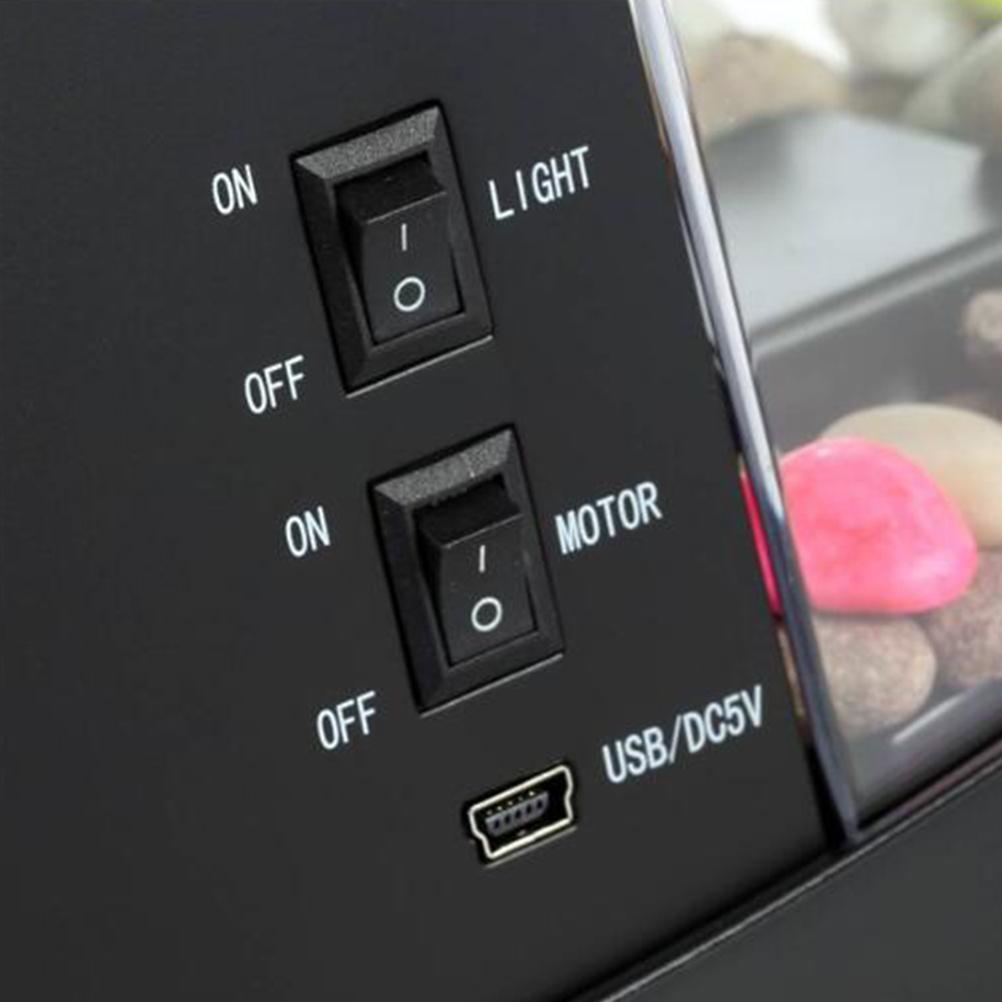 Многофункциональный USB мини аквариум аквариум с LED лампой ЖК-дисплей экран часы хранение