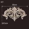 Rubber Wood Applique for Furniture Flower Decoration Wood Carving Onlays  Luxury Living Room Decoration Decal Floral Home Decor