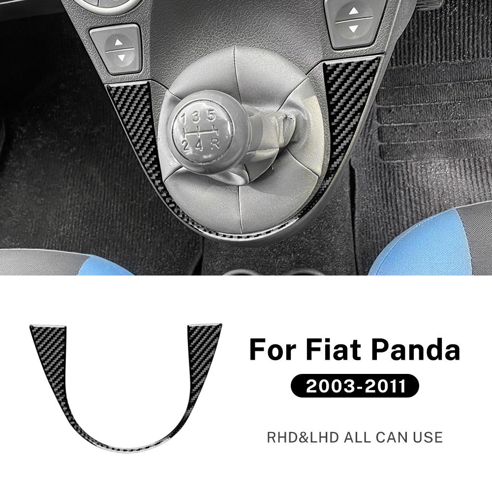 Настоящая мягкая карбоновая наклейка для Fiat Panda 2003-2006 2007 2008 2009 2010 2011 LHD RHD Панель центральной консоли и переключения передач автомобиля