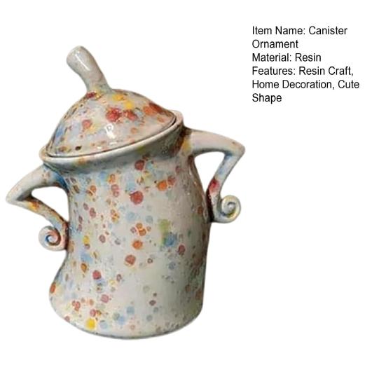 Canister with Attitude Cute Funny Solid Resin Craft Desktop Decoration Akimbo Jar Home Office Supplies