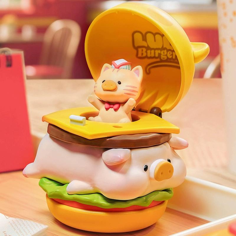 Original Lulu The Piggy Burgers Series Blind Box Surprise Bag Collect Kawaii Doll Desktop Decoration Ornament Trend Toy Gift