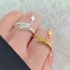 Alloy Dragon's Tail Qiankun Lucky Ring Adjustable Dragon Shaped Open Ring NewYear Gifts Tail Ring