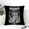 Черная Металлическая Группа Behemoth Наволочка Хлопчатобумажная Льняная Ткань Квадратная Наволочка на Молнии Домашний Декор Гостиная