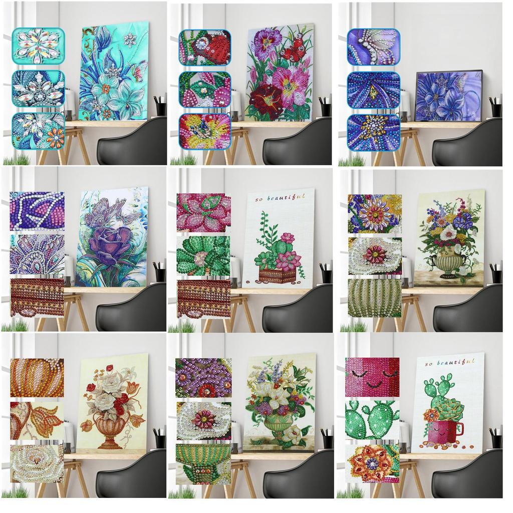 Новая алмазная живопись особой формы, цветок, живописный узор, сделай сам, 5D часть, дрель, набор для вышивки крестом, художественная вышивка со стразами