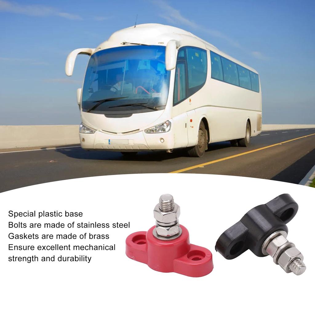 Battery Terminal Blocks 12V 24V  Red Black Power Stud Battery Junction Block Post Power Terminal Blocks