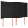 VidaXL Headboard with Ears Black 147x16x118-128 Cm Faux Leather3119390
