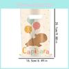 Пакеты для подарков на детскую вечеринку в тематике капибары Лабубу с блестящей ручкой для празднования дня рождения