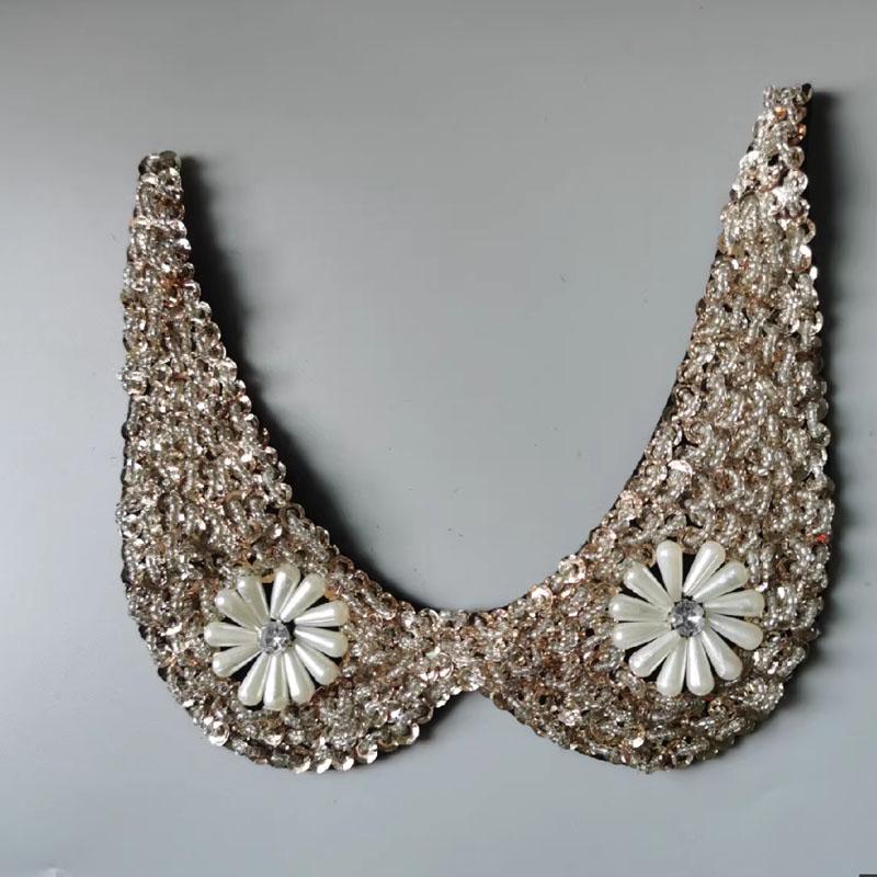 Diamond Women Shirt False Collars Crystal Removable Collar For Women Fake Collar Detachable Diamond Lacklace Nep Kraagie