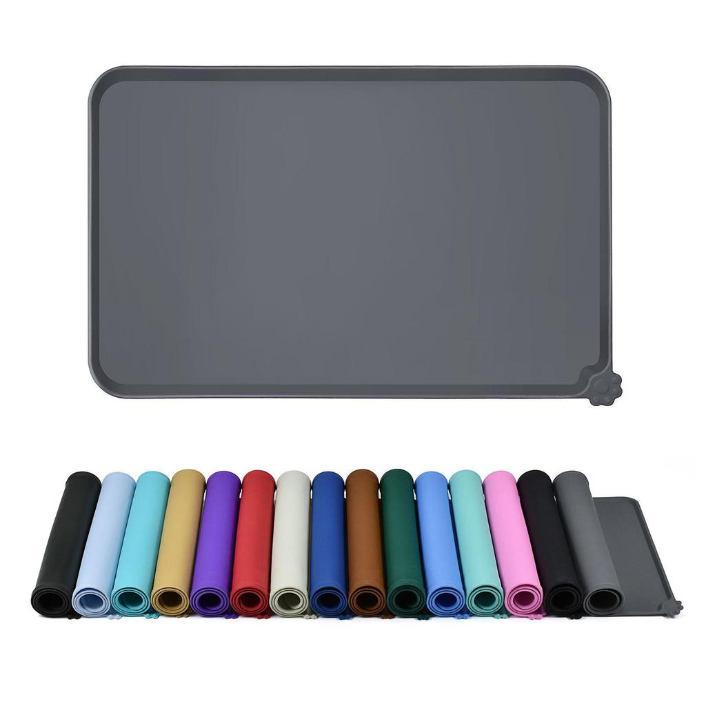 Waterproof Non-Slip Silicone Pet Food Mat Tray for Floor Protection