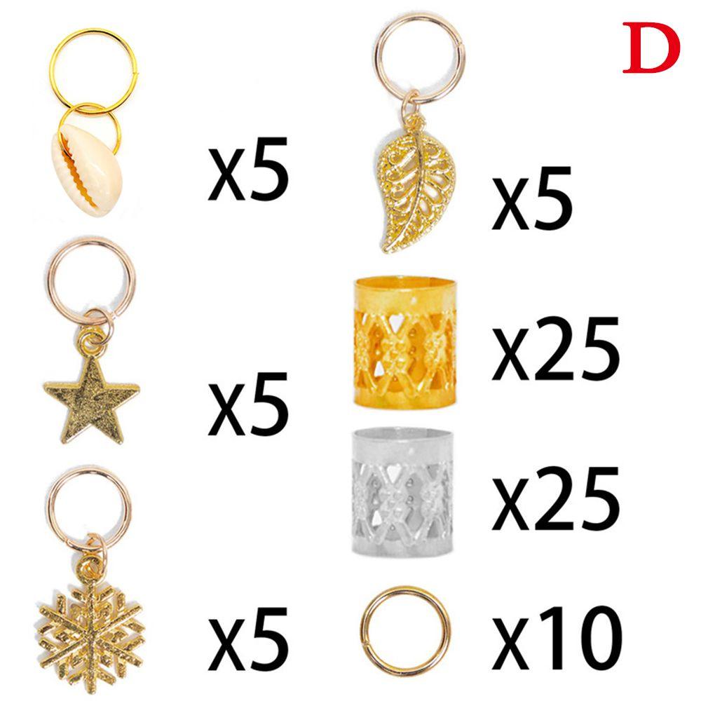 Women Braid Jewelry Gold Hair Rings Tubes Hair Cuffs Hair Decorations African Dreadlocks Hair Braid