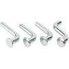 Galvanized Iron S-Shaped Safety Pin with Round Flat Head Bolt for Light, Medium, Heavy Duty 7-Shaped Shelf.