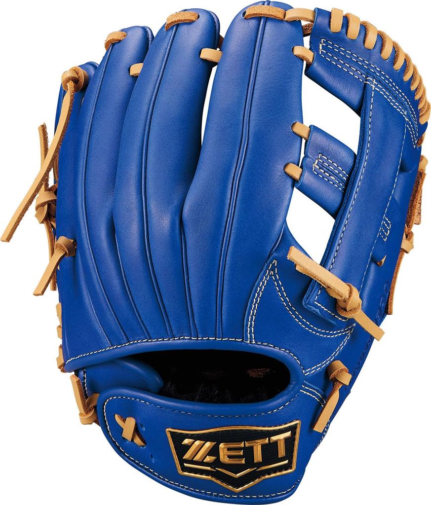 ZETT Youth Baseball Softball Ground Hero Navy X Pastel Brown BJGB76525F Glove, All-Around, Left-Handed Throw, (2532), Size Small,