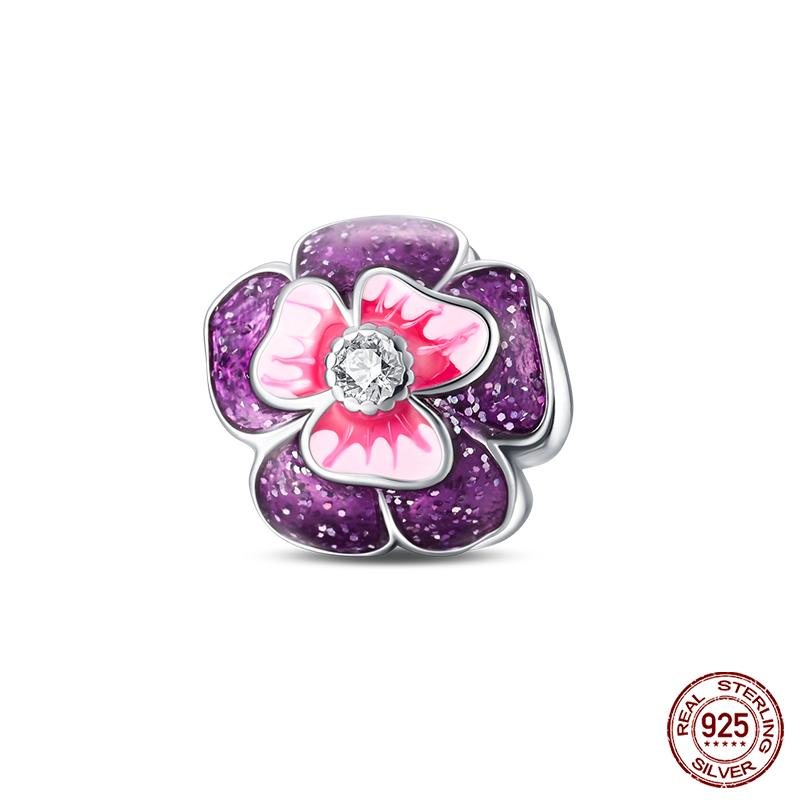 100% Медь Красивые Весенние Цветы Бабочка Светлячок Шармы Бусины Подходят для Оригинальных Браслетов Qikaola DIY Ювелирные Изделия