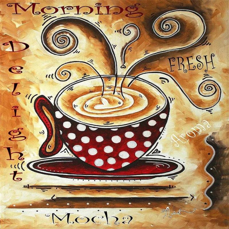 5D Diamond Painting Coffee Cup Creative Picture Kitchen DIY Decoration Full Diamond Embroidery Cross Stitch Kit Rhinestone Photo