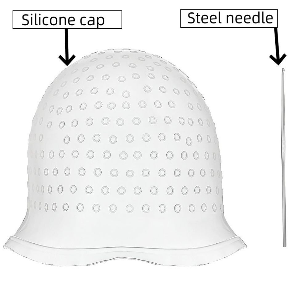 Моющаяся шапочка для мелирования, силиконовый инструмент для окрашивания волос, силиконовая шапочка для окрашивания волос, домашнее окрашивание волос