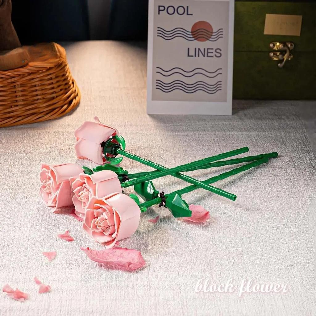 Вечный цветок Роза строительный блок игрушка совместима с LEGO сборка украшения для девочек День святого Валентина День учителя подарок