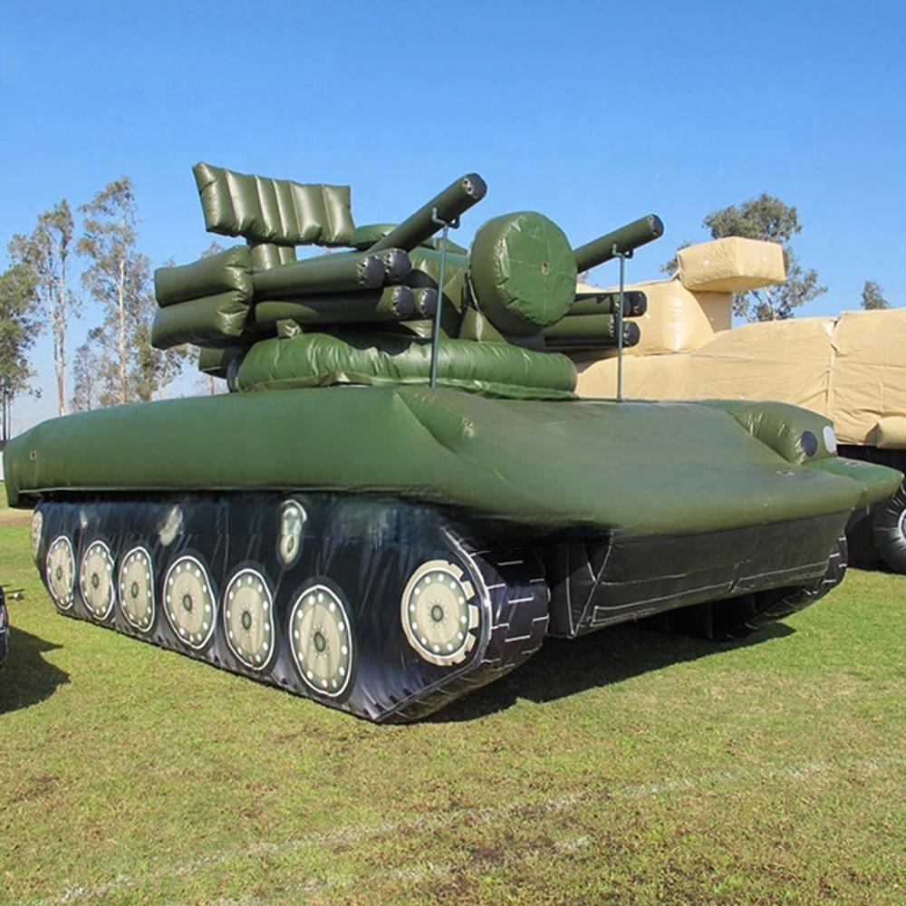 Large Customized Inflatable Tank Model - Ideal for Outdoor Event Decoration, Available as Inflatable Decoy or Military - themed