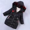 Cozy And Stylish Girls Cotton Jacket With Detachable Hood For Winter Fashion
