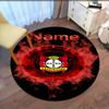 Custom Name Bayer Leverkusen Printed Round Rug Carpet Chair Rug Area Rug Entryway Doormats,for Office Chair Living Room Bedroom Kitchen Room.