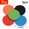 6/7inch CarPolishing Disc 5Pcs/Set Self-Adhesive Buffing Waxing Sponge Wool Wheel Polishing Pad For Car Polisher Drill Adapter
